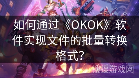 如何通过《OKOK》软件实现文件的批量转换格式？