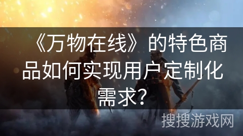 《万物在线》的特色商品如何实现用户定制化需求？