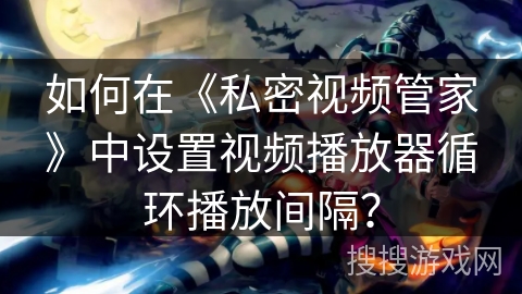 如何在《私密视频管家》中设置视频播放器循环播放间隔？