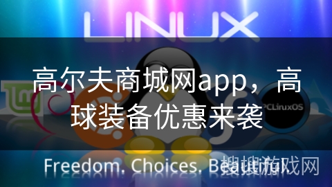 高尔夫商城网app，高球装备优惠来袭