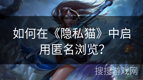 如何在《隐私猫》中启用匿名浏览？