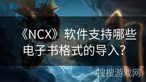 《NCX》软件支持哪些电子书格式的导入? 《NCX》软件支持哪些电子书格式的导入?