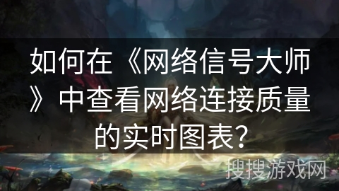 如何在《网络信号大师》中查看网络连接质量的实时图表？