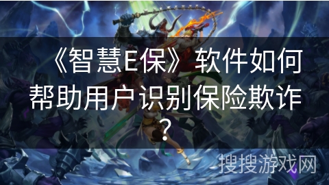《智慧E保》软件如何帮助用户识别保险欺诈？