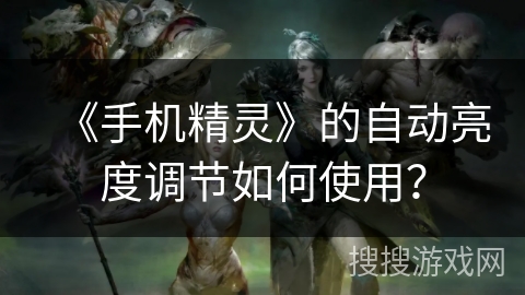 《手机精灵》的自动亮度调节如何使用？
