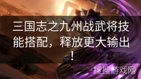 三国志之九州战武将技能搭配，释放更大输出！