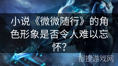 小说《微微随行》的角色形象是否令人难以忘怀？