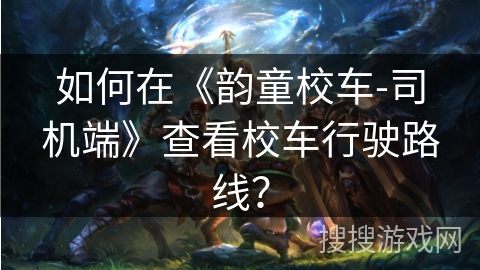 如何在《韵童校车-司机端》查看校车行驶路线？