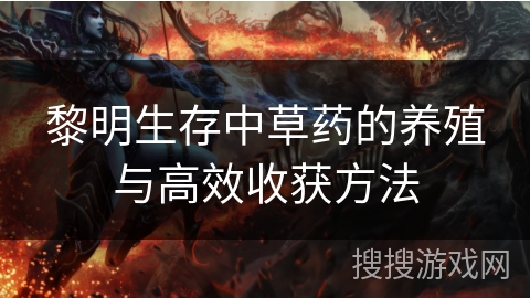 黎明生存中草药的养殖与高效收获方法 黎明生存中草药的养殖与高效收获方法