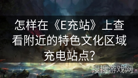 怎样在《E充站》上查看附近的特色文化区域充电站点？
