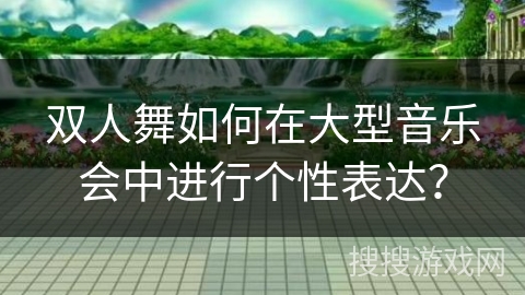 双人舞如何在大型音乐会中进行个性表达？