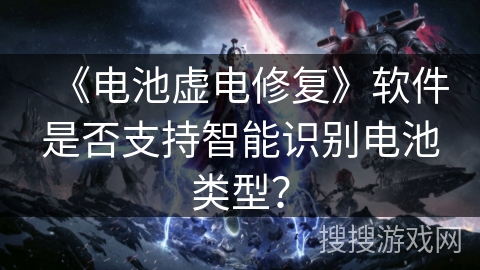 《电池虚电修复》软件是否支持智能识别电池类型？