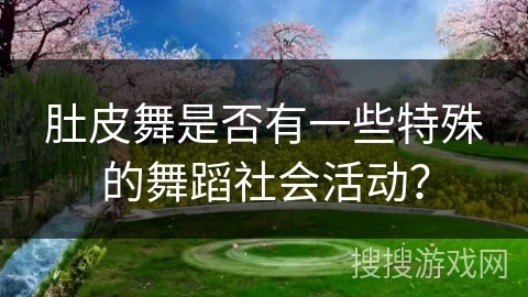 肚皮舞是否有一些特殊的舞蹈社会活动？