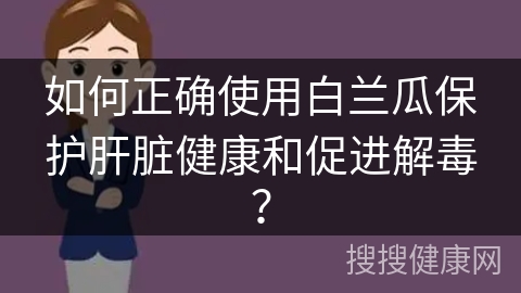 如何正确使用白兰瓜保护肝脏健康和促进解毒？