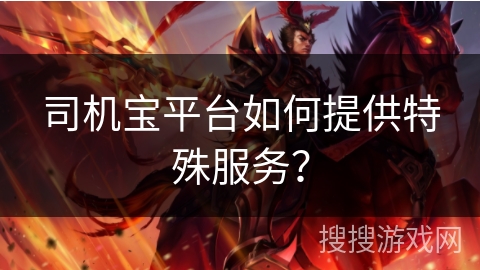 司机宝平台如何提供特殊服务？