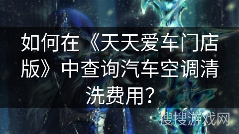 如何在《天天爱车门店版》中查询汽车空调清洗费用？