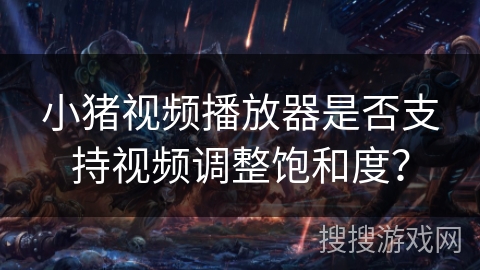 小猪视频播放器是否支持视频调整饱和度？