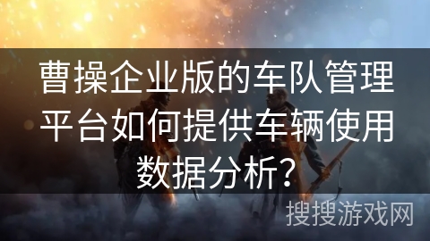 曹操企业版的车队管理平台如何提供车辆使用数据分析？