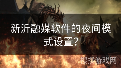 新沂融媒软件的夜间模式设置？