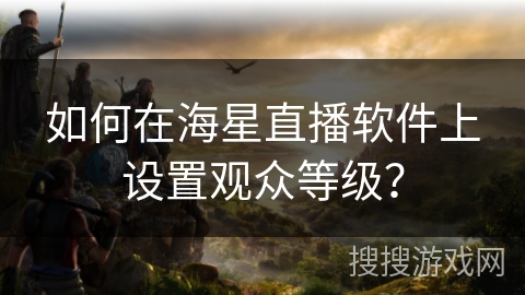 如何在海星直播软件上设置观众等级？