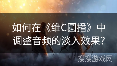 如何在《维C圆播》中调整音频的淡入效果？