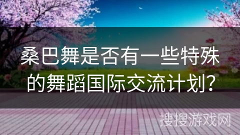 桑巴舞是否有一些特殊的舞蹈国际交流计划？