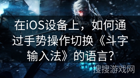 在iOS设备上，如何通过手势操作切换《斗字输入法》的语言？