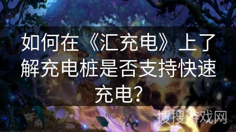 如何在《汇充电》上了解充电桩是否支持快速充电? 如何在《汇充电》上了解充电桩是否支持快速充电?