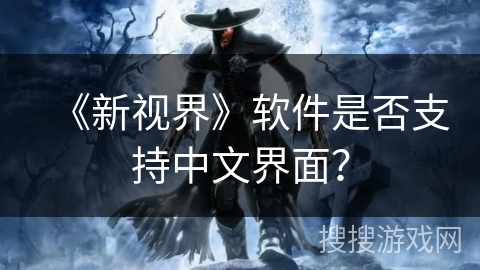 《新视界》软件是否支持中文界面? 《新视界》软件是否支持中文界面?
