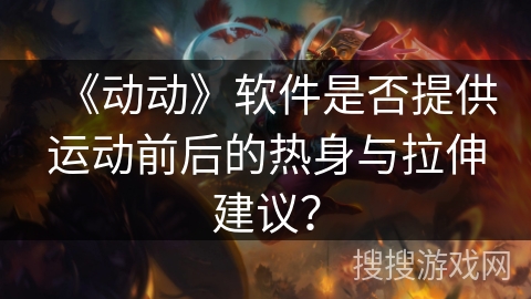 《动动》软件是否提供运动前后的热身与拉伸建议？