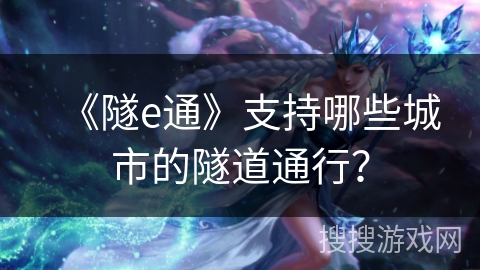 《隧e通》支持哪些城市的隧道通行？