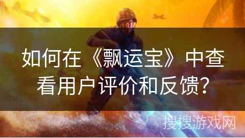 如何在《飘运宝》中查看用户评价和反馈? 如何在《飘运宝》中查看用户评价和反馈?