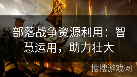 部落战争资源利用：智慧运用，助力壮大