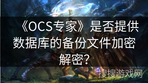 《OCS专家》是否提供数据库的备份文件加密解密？
