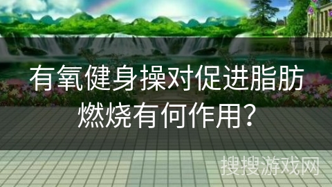 有氧健身操对促进脂肪燃烧有何作用？