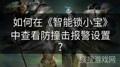 如何在《智能锁小宝》中查看防撞击报警设置？