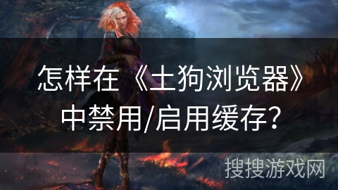 怎样在《土狗浏览器》中禁用/启用缓存？