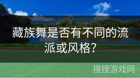 藏族舞是否有不同的流派或风格？