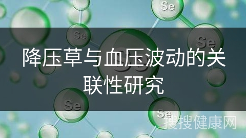 降压草与血压波动的关联性研究