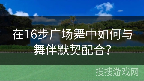 在16步广场舞中如何与舞伴默契配合？