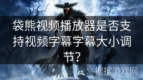 袋熊视频播放器是否支持视频字幕字幕大小调节？
