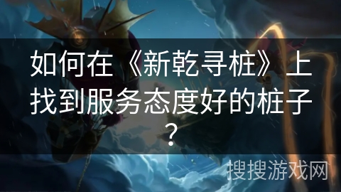 如何在《新乾寻桩》上找到服务态度好的桩子？