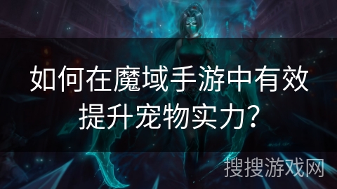 如何在魔域手游中有效提升宠物实力? 如何在魔域手游中有效提升宠物实力?