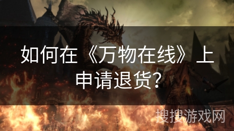 如何在《万物在线》上申请退货？