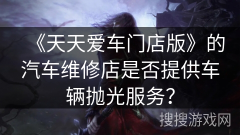 《天天爱车门店版》的汽车维修店是否提供车辆抛光服务？