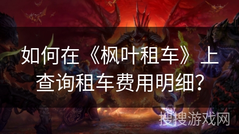 如何在《枫叶租车》上查询租车费用明细？