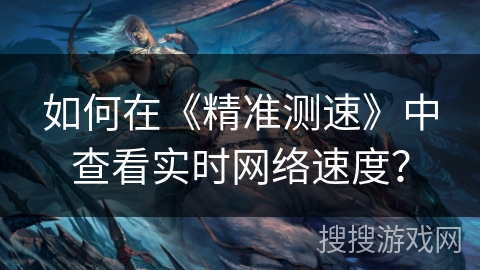 如何在《精准测速》中查看实时网络速度? 如何在《精准测速》中查看实时网络速度?