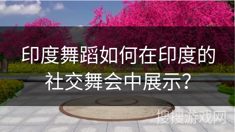 印度舞蹈如何在印度的社交舞会中展示？