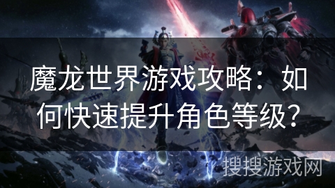 魔龙世界游戏攻略：如何快速提升角色等级？