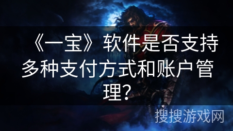 《一宝》软件是否支持多种支付方式和账户管理? 《一宝》软件是否支持多种支付方式和账户管理?